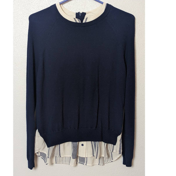 Joie Zaan Wool/Cashmere/Silk Lightweight Sweater Navy Sz Small - Picture 1 of 5